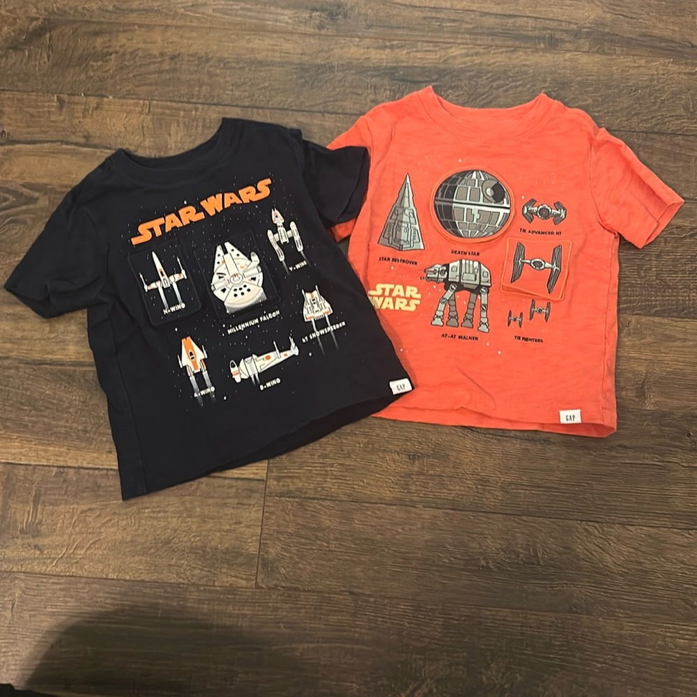 Two Star Wars boys 18-24 month t-shirts
